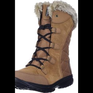 New Womens Columbia Omni Grip Snow Ski Boots 100% Leather Waterproof Ant…